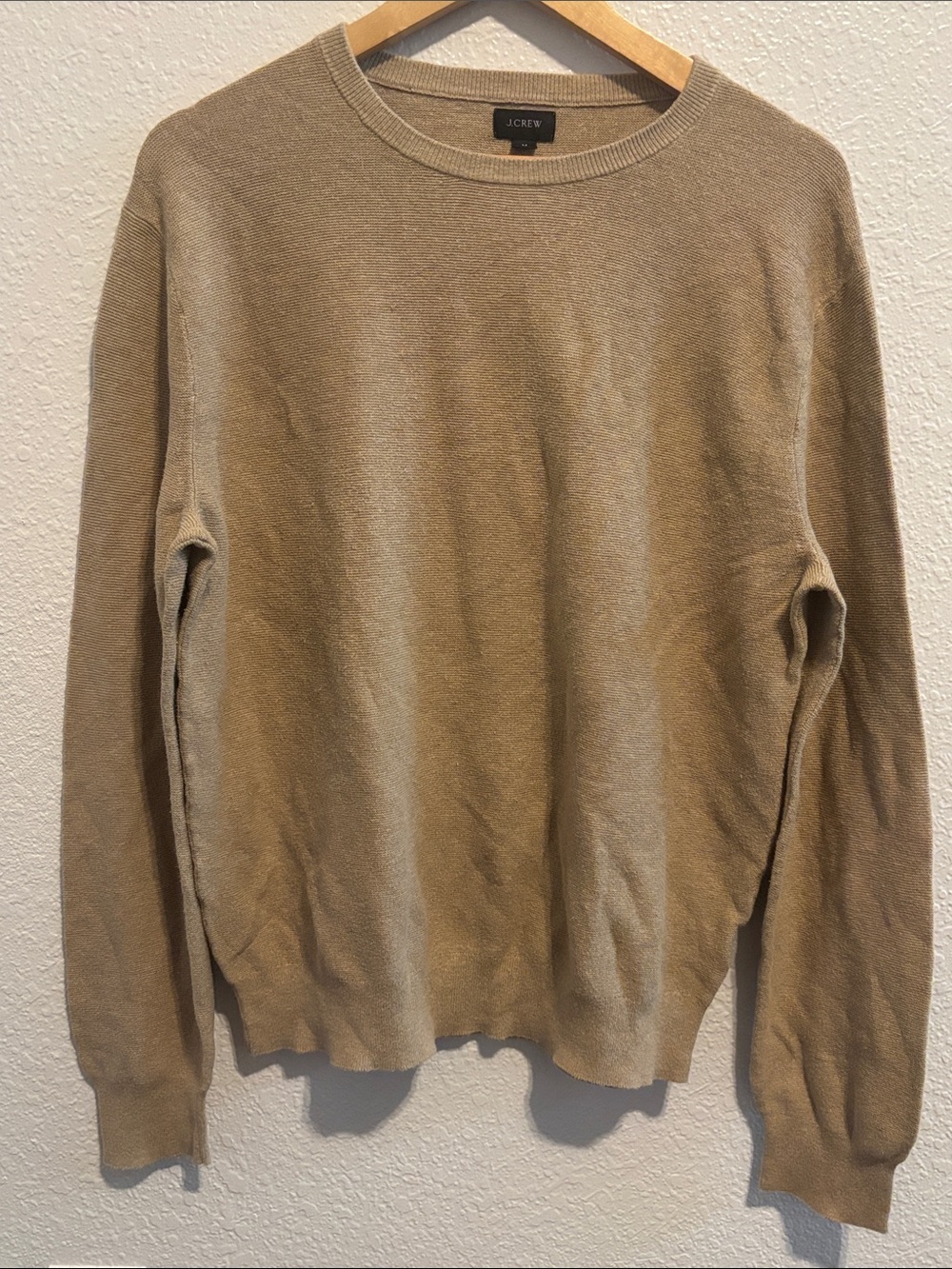 J. Crew Men’s Crewneck Sweater in Light Tan